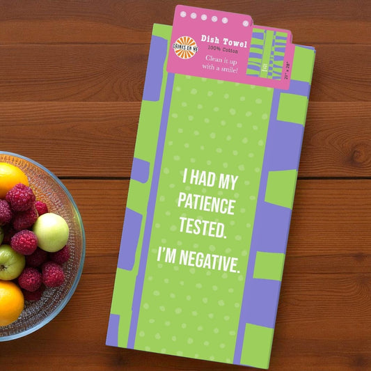 Negative - Funny Cotton Dish Towel - Mellow Monkey