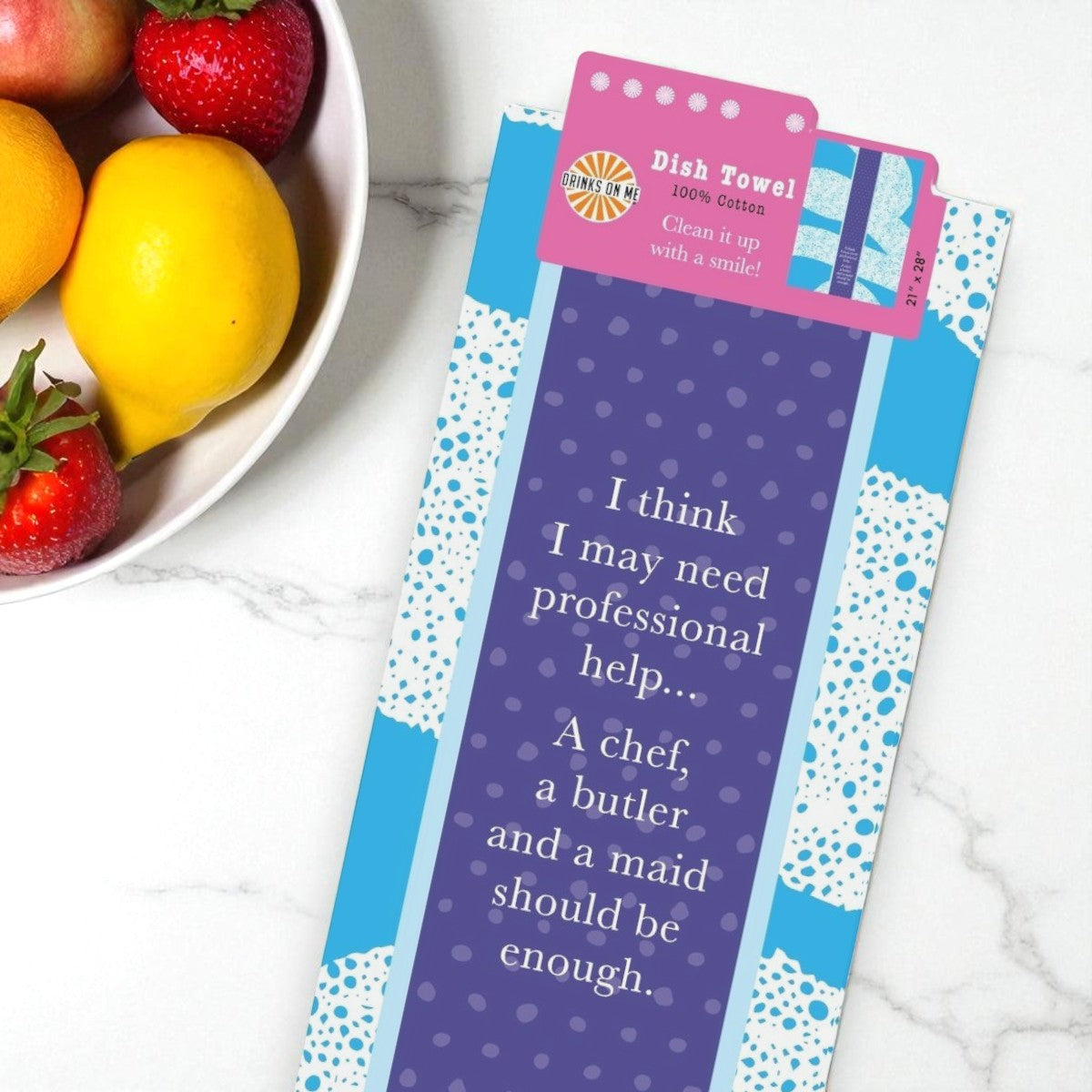 Professional Help - Funny Cotton Dish Towel - Mellow Monkey