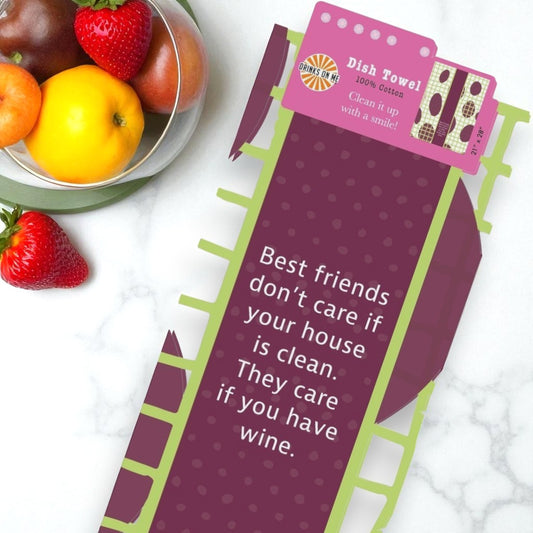 Best Friends - Funny Cotton Dish Towel - Mellow Monkey