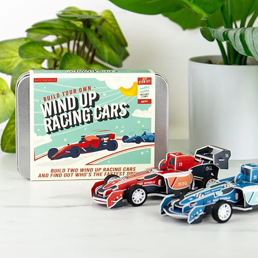 Build Your Own Wind Up Race Cars - Mellow Monkey