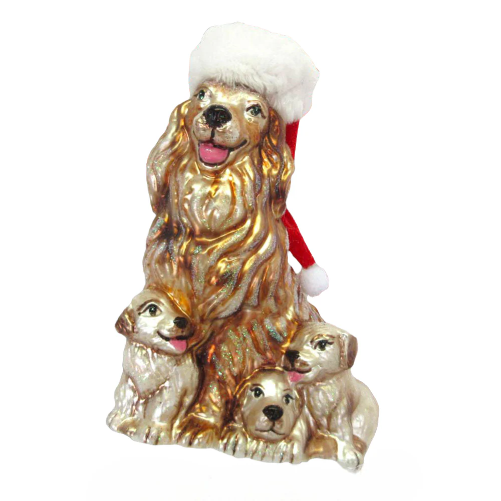 Dog With Puppies - December Diamonds Holiday Ornament - Mellow Monkey