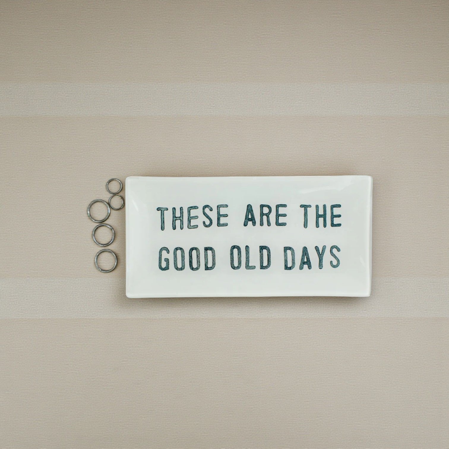 Small Rectangle Decoupage Plate - 8-1/2-in x 4-in - Good Old Days - Mellow Monkey