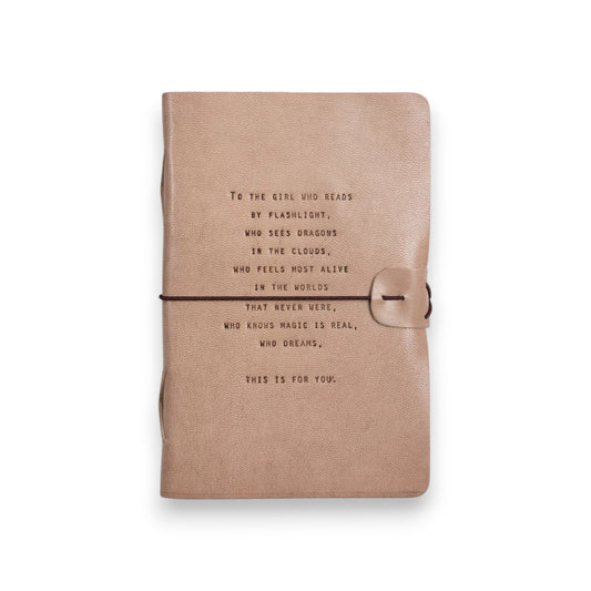 Blush Leather Artisan Journal - To The Girl (This Is For You)