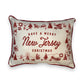 Have a Merry Christmas - New Jersey - Hometown Pillow - Scarlet Piping - 19-in - Mellow Monkey