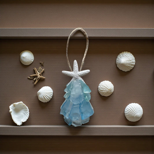 Sea Glass 3D Christmas Ornament -  2.5 In. - Ocean - Mellow Monkey