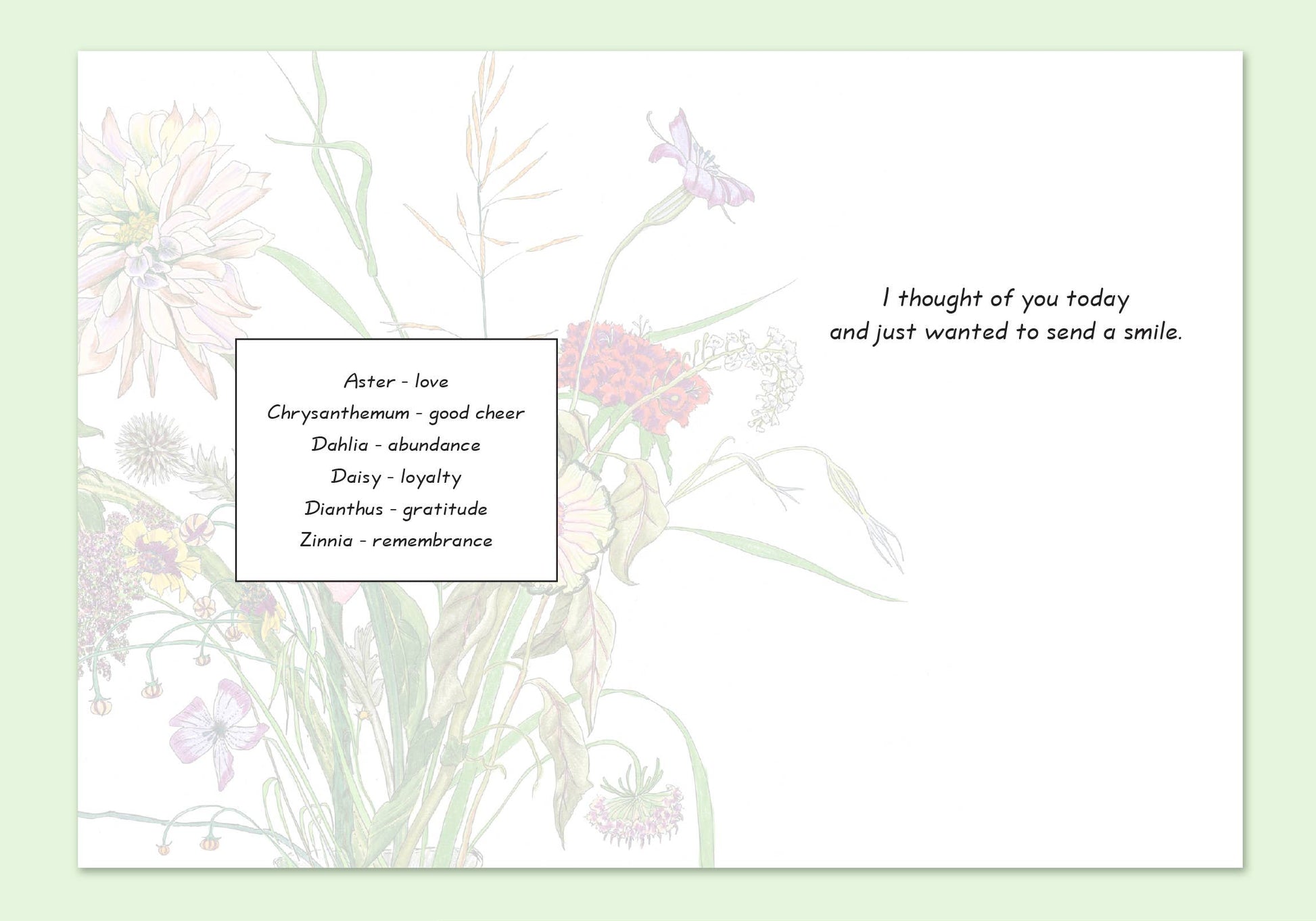 Thinking of You Bouquet - Greeting Card - 5.5-in - Mellow Monkey