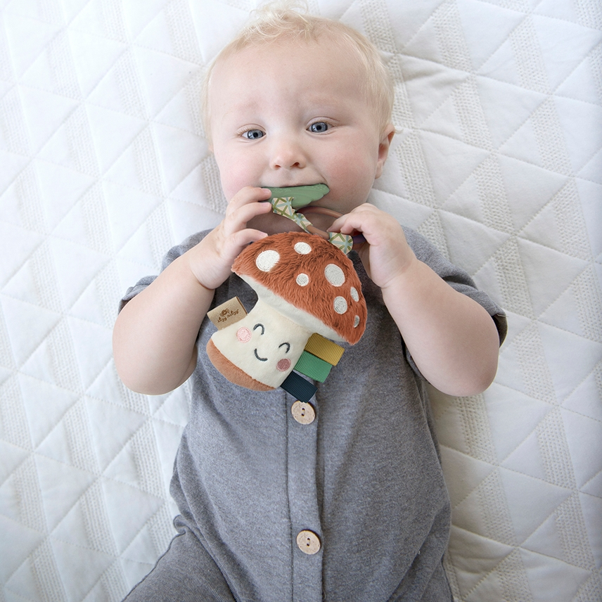 Itzy Pal™ Plush + Teether - Mushroom - Mellow Monkey