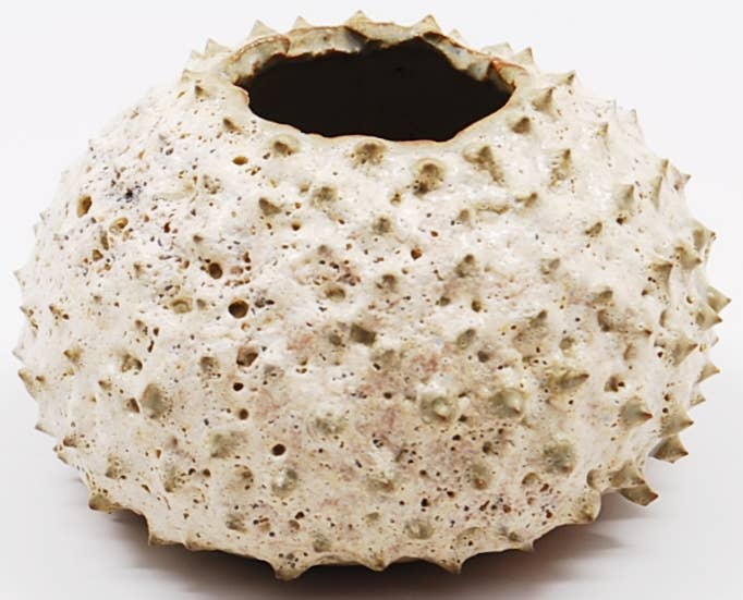 Puffer Pot - Ceramic Bud Vase - Sand - 3.35 x 3.35 x 2.17-in - Mellow Monkey