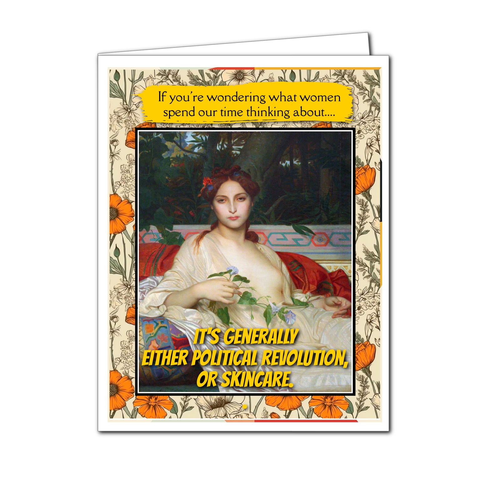 If You're Wondering What Women Spend Our Time Thinking About ... Greeting Card - Mellow Monkey