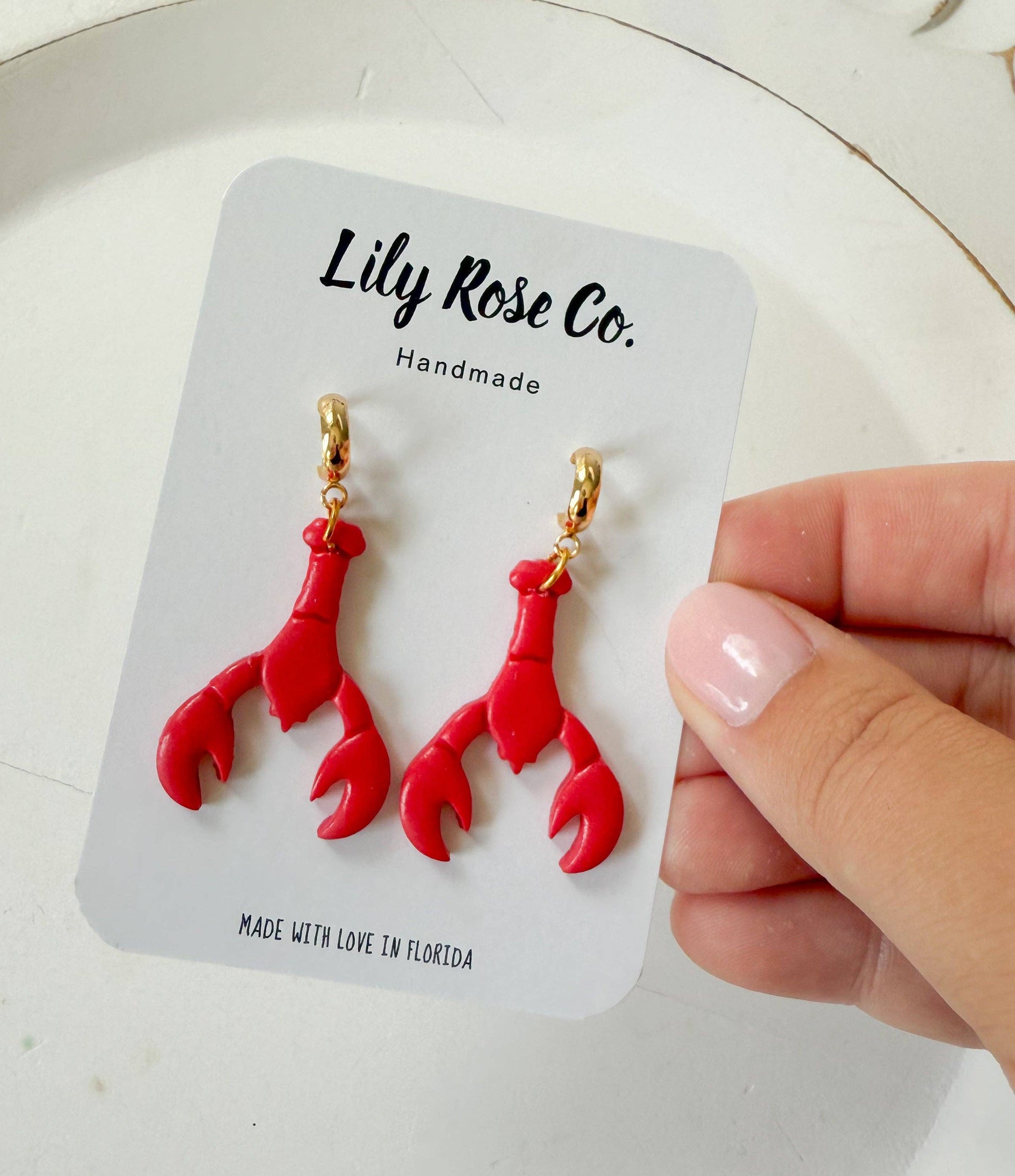 Lobster Dangle Earrings - Mellow Monkey
