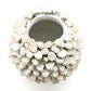Lotus Pollens - Porcelain Ceramic Vase - White with Brown Accents - 5 x 5 x 4.8 in - Mellow Monkey