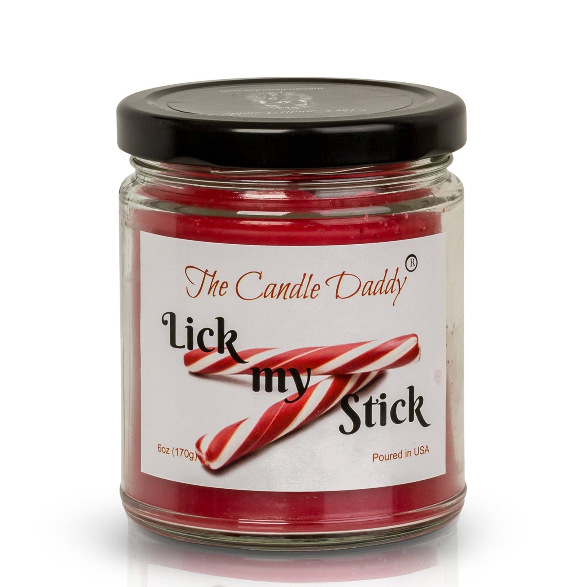 Lick My Stick Peppermint Holiday Candle - Funny Christmas - Mellow Monkey