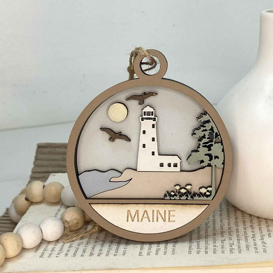 Maine State Ornament - 4-5/8-in