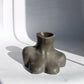Concrete Female Bust Vase in Black - 6-in - Mellow Monkey