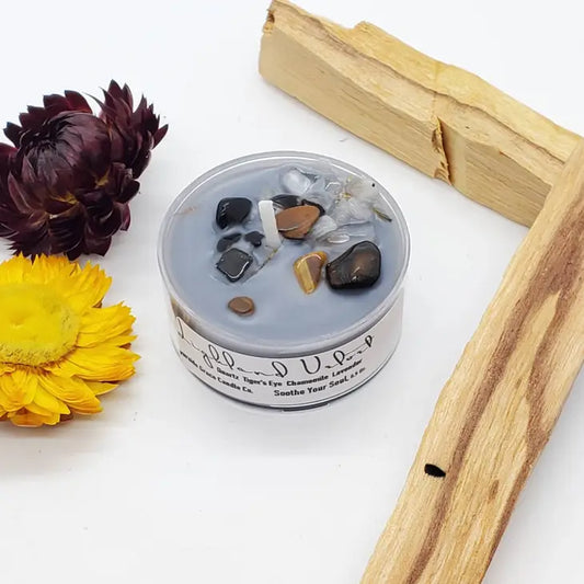 Calm & Soothe - Highland Velvet Crystal Tealight Candle - Mellow Monkey
