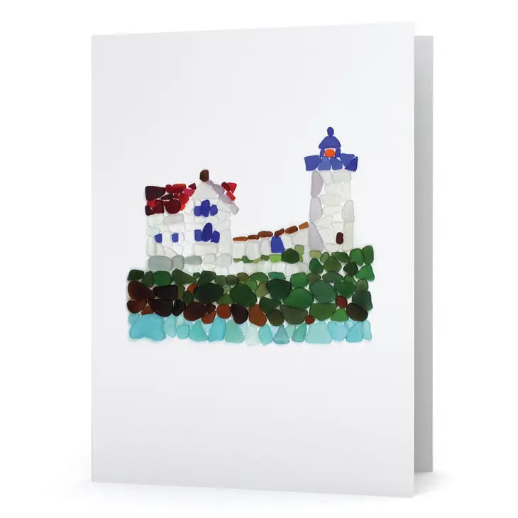 Sea Glass Maine Lighthouse - Greeting Card - Mellow Monkey