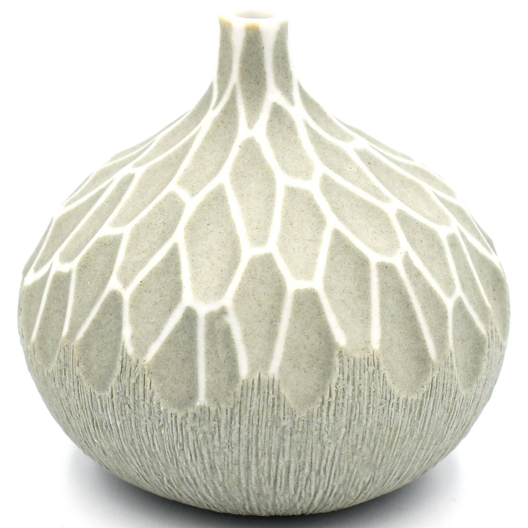 192W69GREY CONGO TINY S-Handcrafted Porcelain Bud Vase - Mellow Monkey