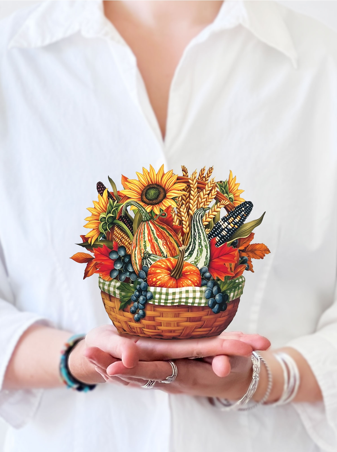 Freshcut Mini Golden Harvest Pop-Up Bouquet & Greeting Card - Mellow Monkey