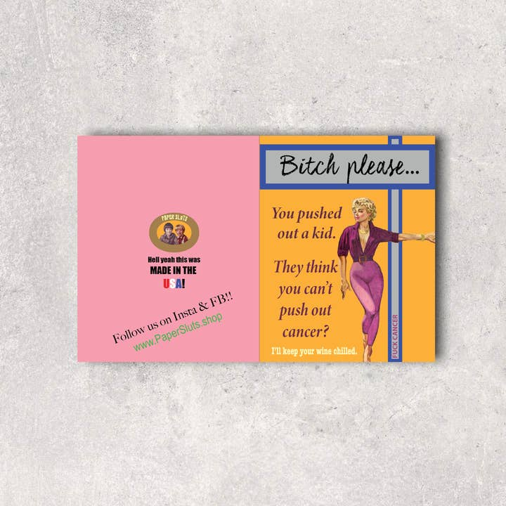 Bitch Please - Fuck Cancer - Greeting Card - Mellow Monkey