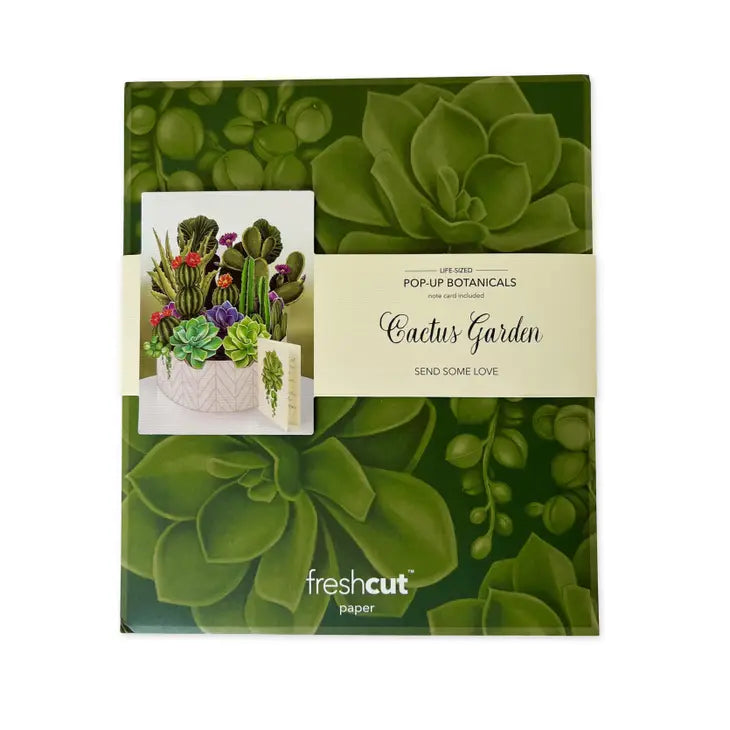 Cactus Garden - Pop-Up Flower Bouquet Greeting Card - Mellow Monkey
