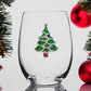 Christmas Tree Jeweled Stemless Wine Glass - Mellow Monkey