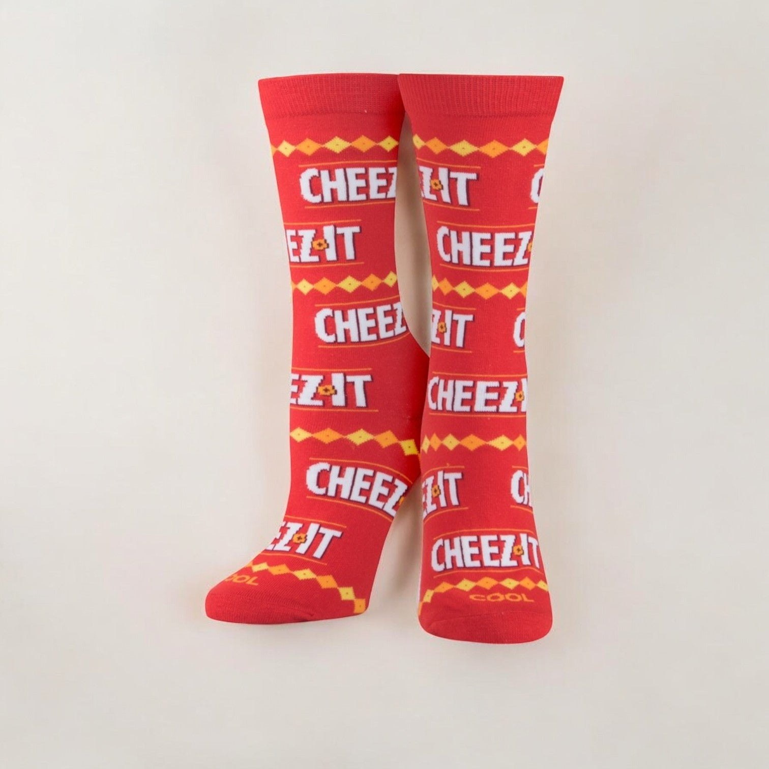 Cheez It Stripes - Women's Crew Socks - Mellow Monkey