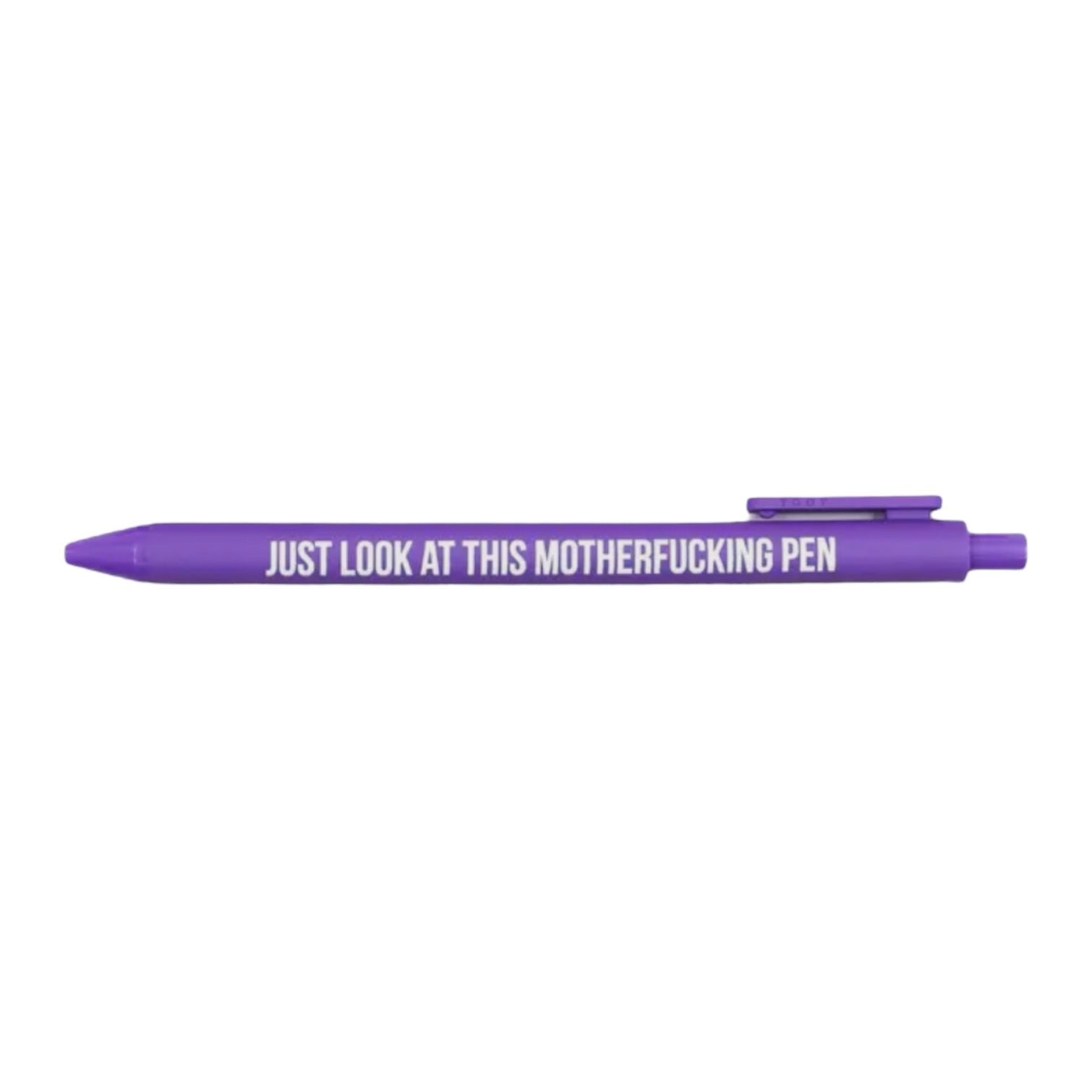 Just Look At This Motherfucking Pen - Purple - Gel Click Pen - Mellow Monkey