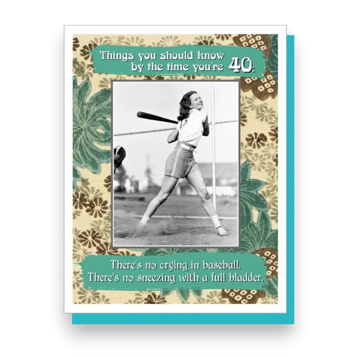 Things You Should Know By The Time You're 40 - Birthday Greeting Card - Mellow Monkey