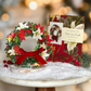 FreshCut Mini Winter Joy Wreath Pop-Up Bouquet & Greeting Card - Mellow Monkey