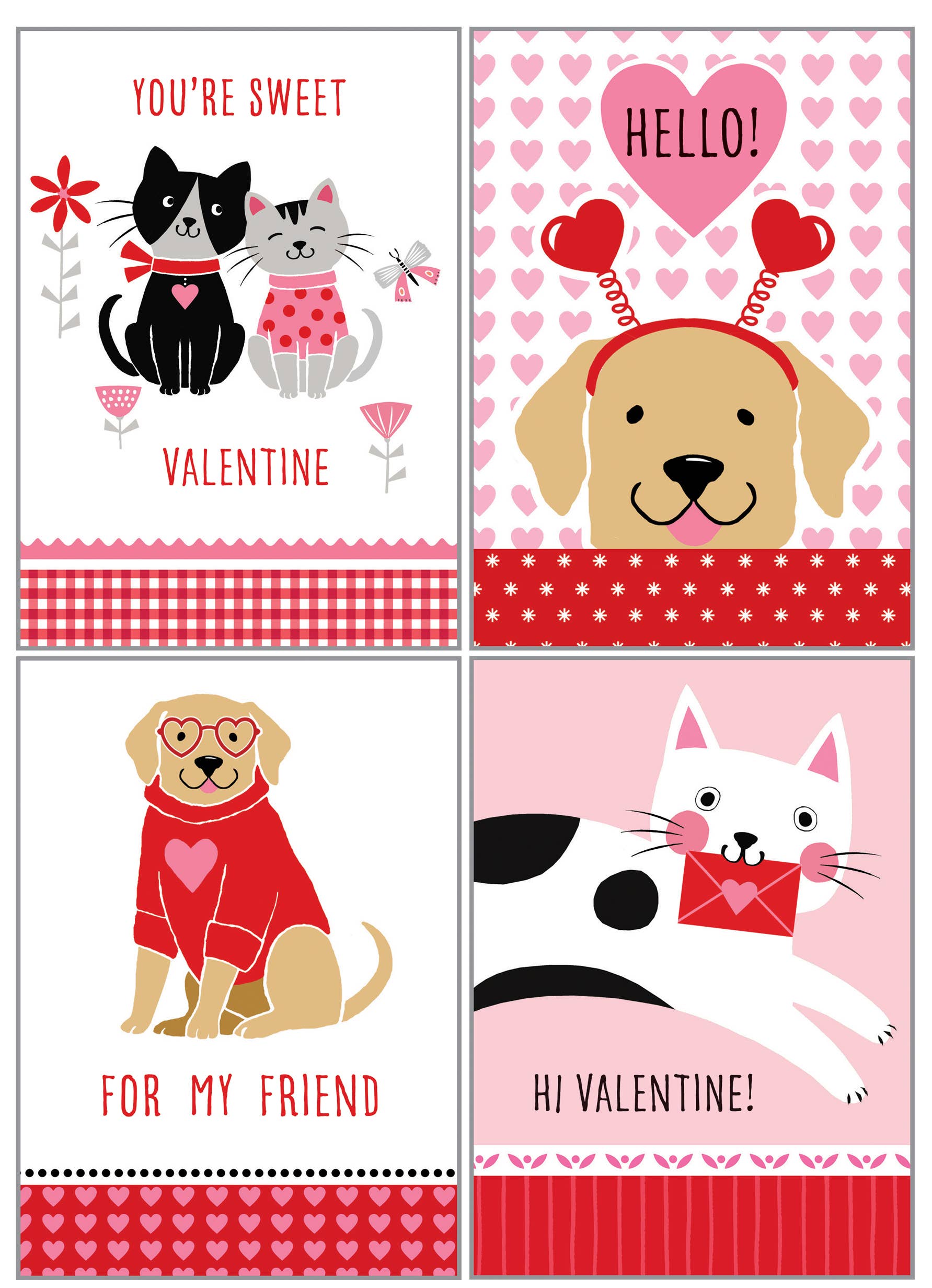 Kids Valentine Pack - Cats & Dogs - Mellow Monkey