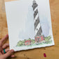 Cape Hatteras Lighthouse Single Notecard-NC Coast Collection - Mellow Monkey