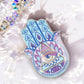 Evil Eye - Good Looking Eye Dish - Light Blue and Purple Hamsa - 6-1/2-in