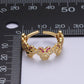Dainty Cute Micro Pave Gold Bowed Mouse Adjustable Ring O184 - Mellow Monkey