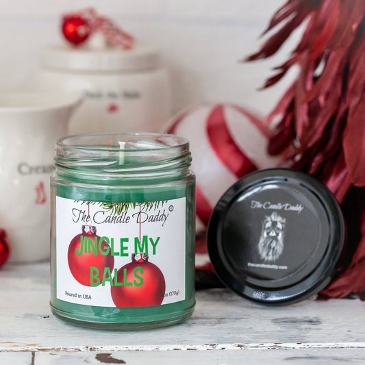 Jingle My Balls Holiday Candle - Funny Christmas Holly Berry