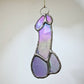 Stained Glass Suncatcher - Penis - Iridescent Purple - Mellow Monkey