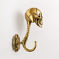 Brass Skull Wall Hook - Gothic Dark Academia Decor - Gold