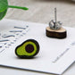 Avocado Wood Stud Earrings - Mellow Monkey