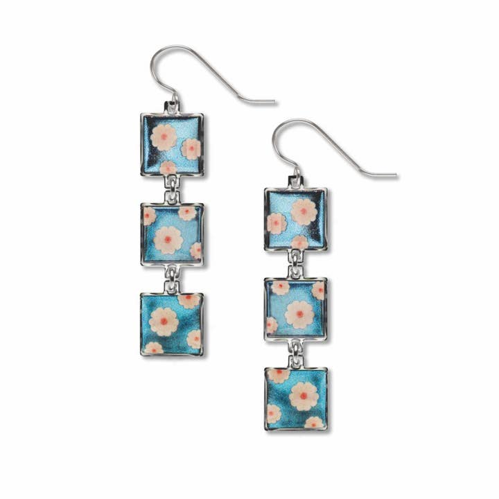 Cherry Blossom - Japanese Crest Inspired Earrings - Mellow Monkey