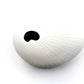 Mini Pebble - Handcrafted Porcelain Bud Vase - White with Grey Dotted Lines - 3.4 x 2.6 x 2.4 in - Mellow Monkey