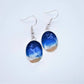 Handmade/Handcrafted Resin Ocean Beach Wave Oval Earrings - Mellow Monkey