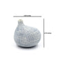 Mini Omo - Handcrafted Porcelain Bud Vase -White with Blue Grid Pattern - 2.7 x 2 x 2.8 in - Mellow Monkey