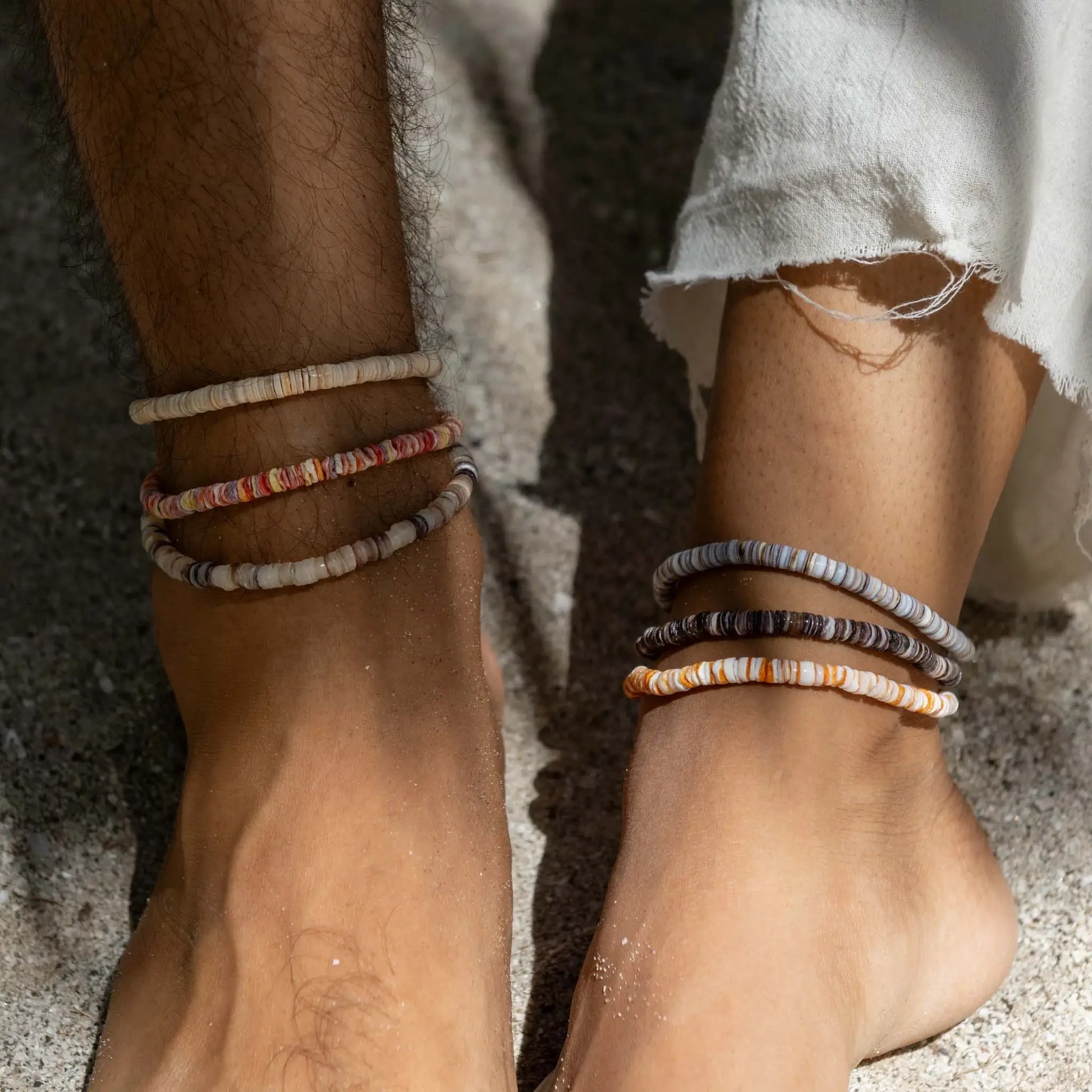 Pakui Natural Bead Anklet - Light Brown - Mellow Monkey