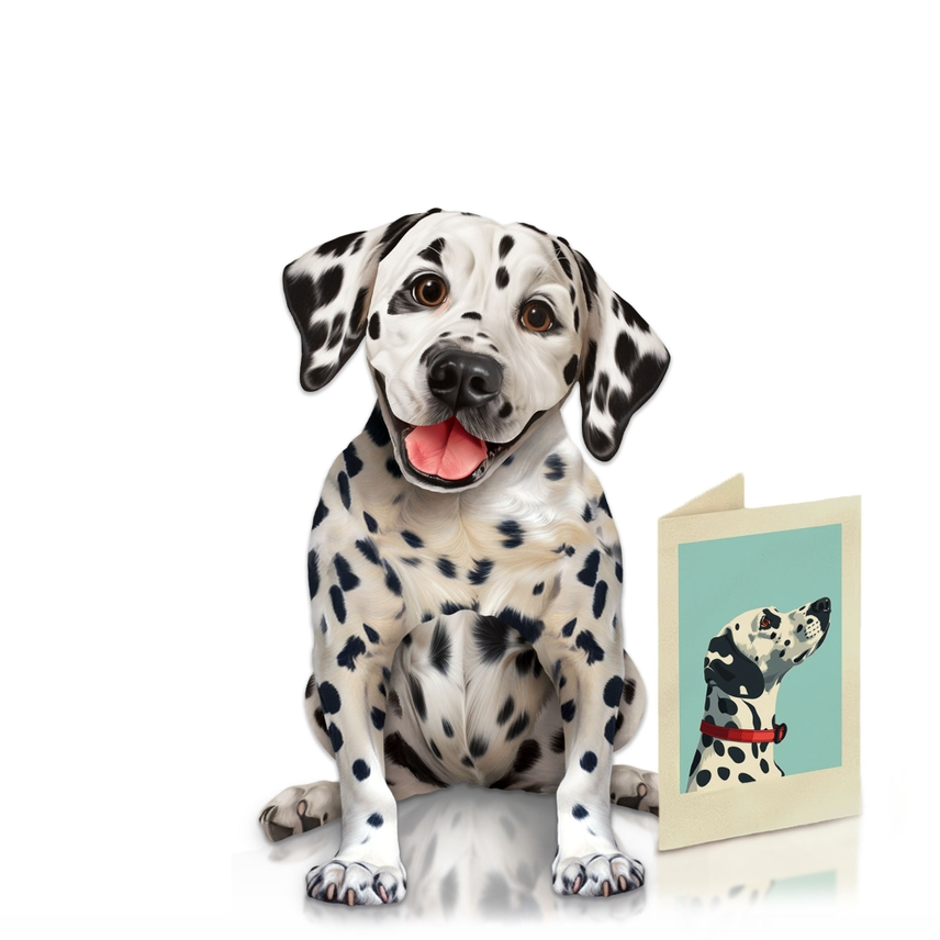 Dalmatian - Freshcut Pop-Up Pet Greeting Cards - Mellow Monkey