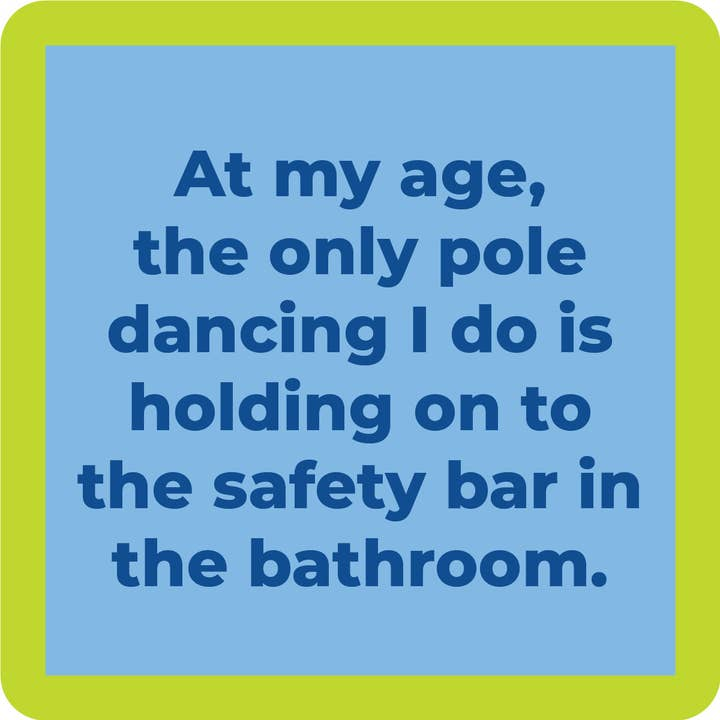 Pole Dancing - Coaster - 4-in - Mellow Monkey