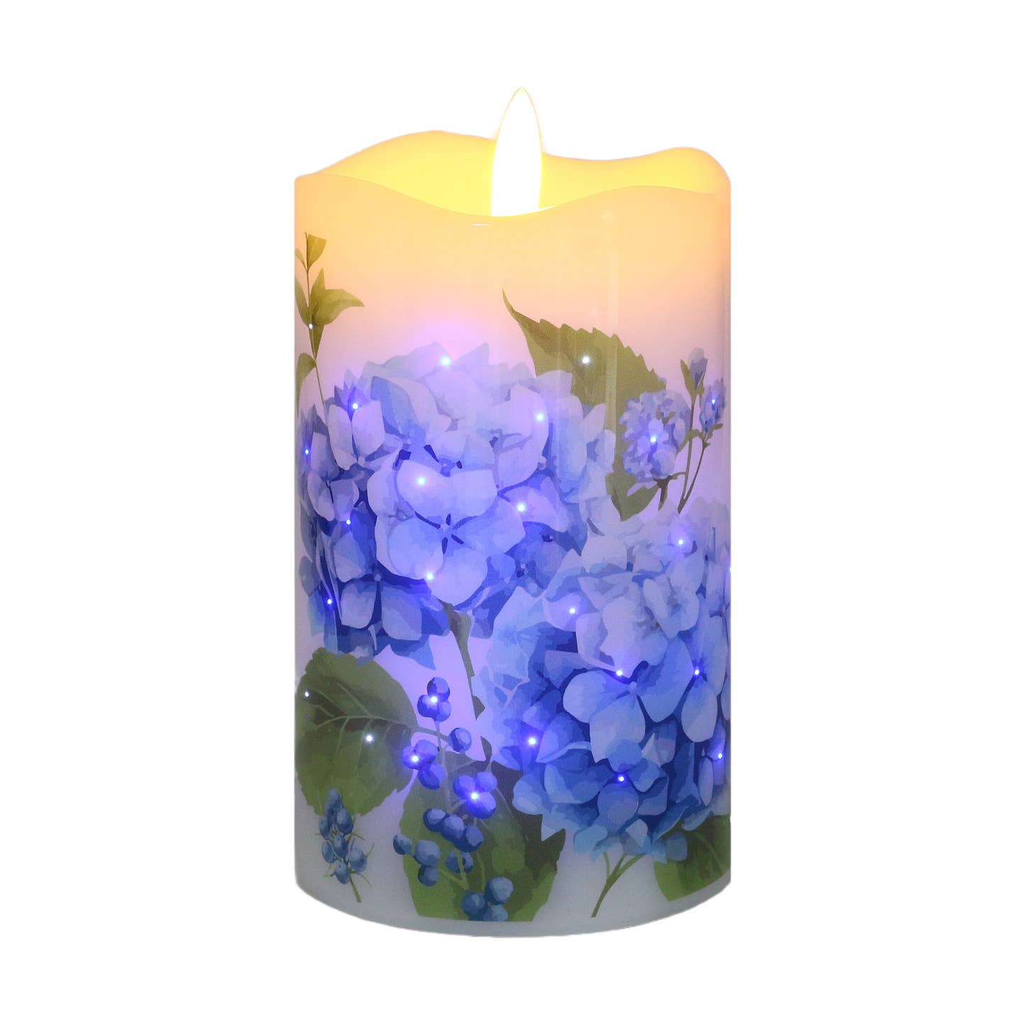 Hydrangea Fiber Optic Flameless Candle - 5-in - Temp-tations - Mellow Monkey