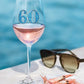 60th Birthday Jeweled Stemmed Wine Glass - Mellow Monkey