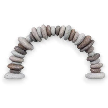 Resin Zen Garden Tabletop Arch With Rocks - 8-3/4-in - Mellow Monkey