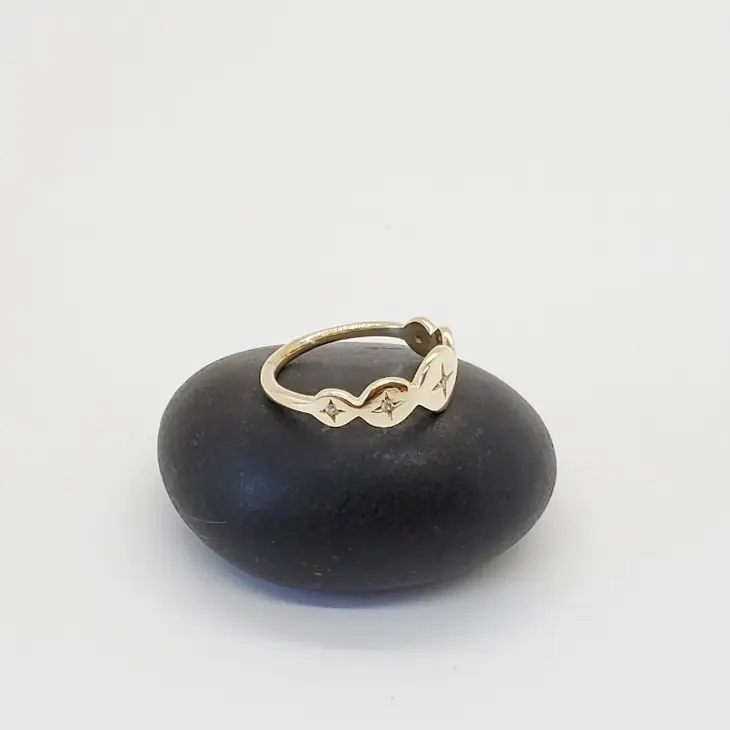 Brass Starlight Moons Ring - Mellow Monkey