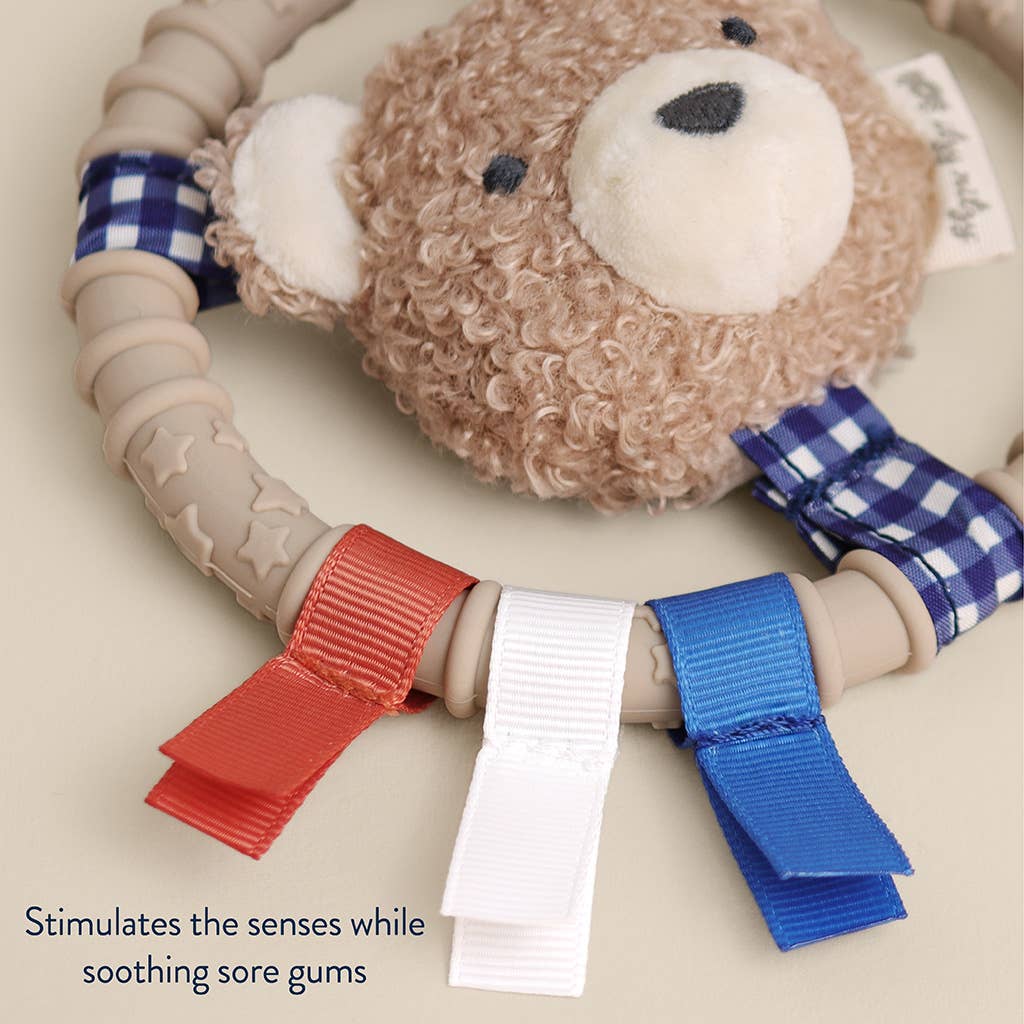 Taupe Bear Itzy Ring Pal™ - Teething Ring - Mellow Monkey