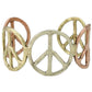 Woodstock Peace Sign Cuff Bracelet - Mellow Monkey